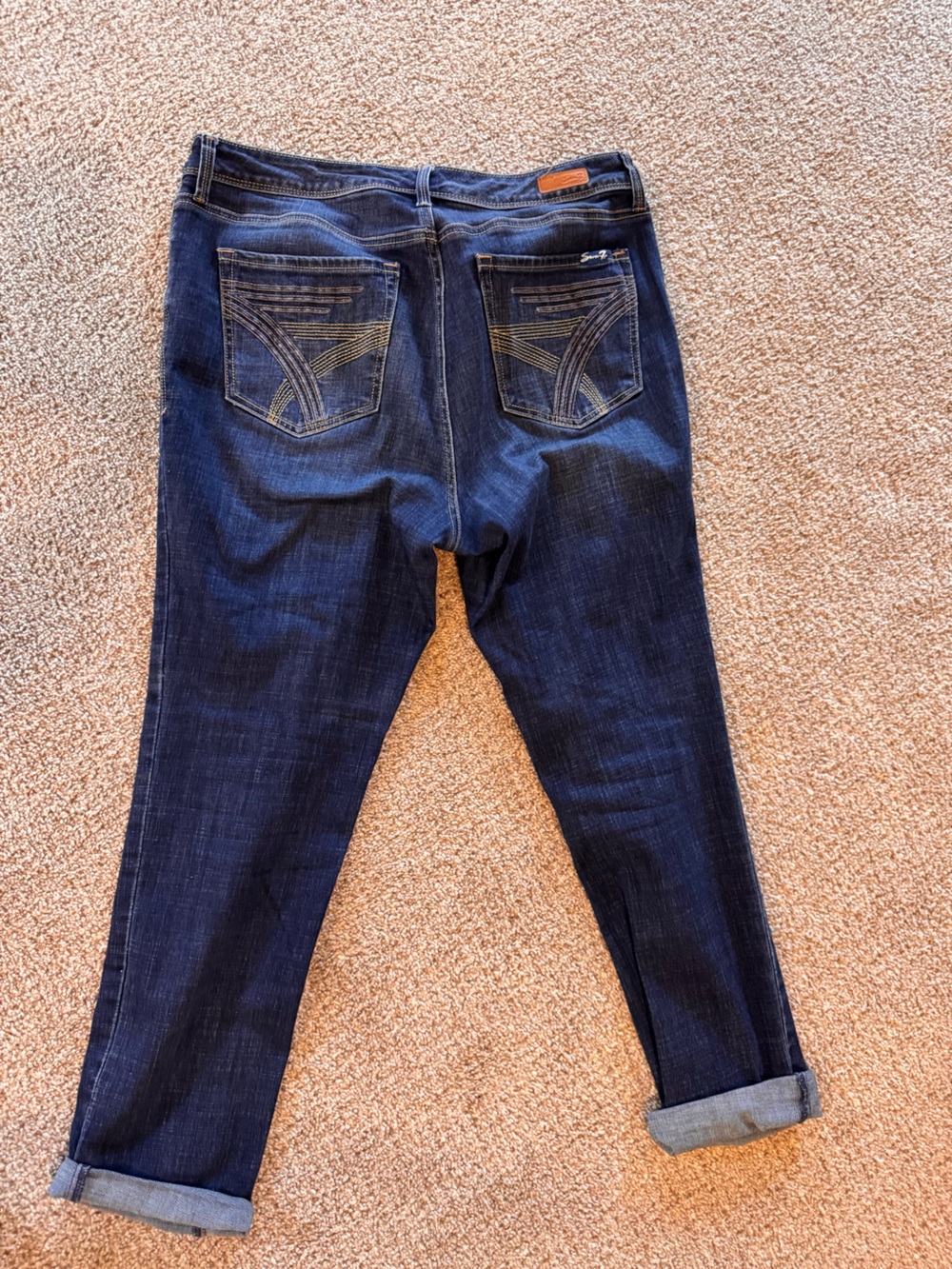 Seven7 Dark Indigo Straight Leg Women's Jeans